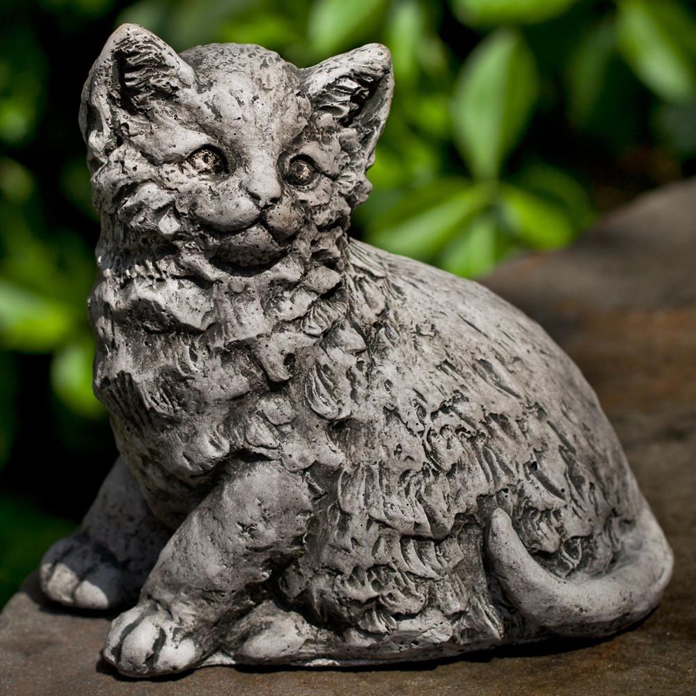 For Living Memorial Cat Statue & Lawn Ornament, 5.91-in, Grey