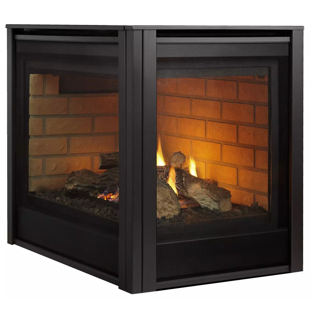 Novus 36 Direct Vent Gas Fireplace top/rear vent unit with IntelliFir –  chome