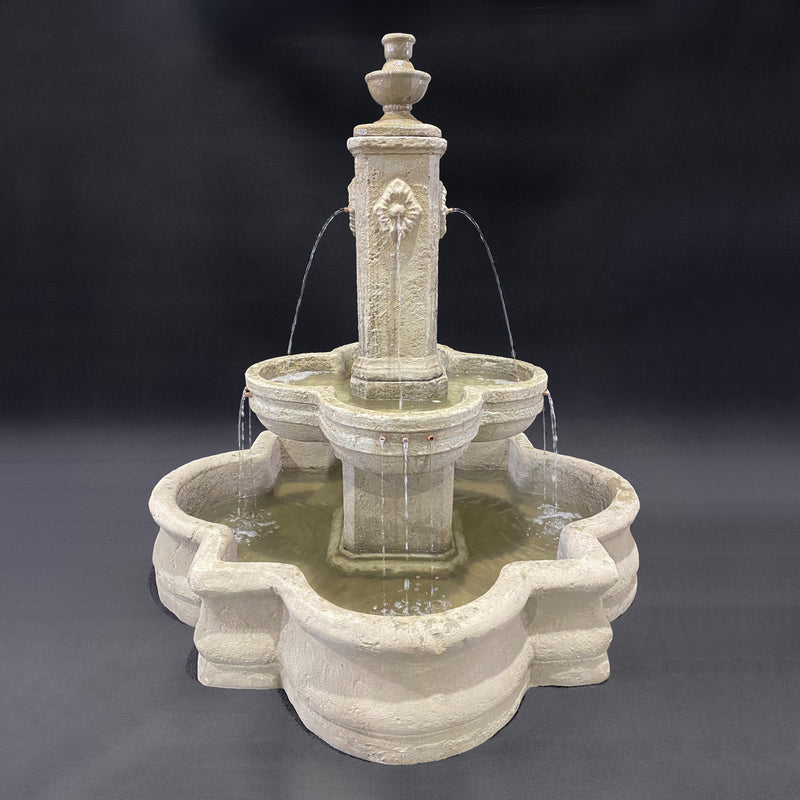 Diamante Fountain with 66" Quatrefoil Basin