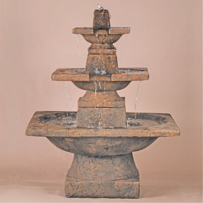 3-Tier Quadrate Outdoor Fountain