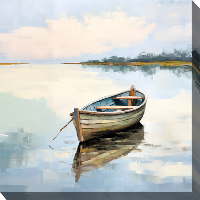 River Rowboat Outdoor Canvas Art