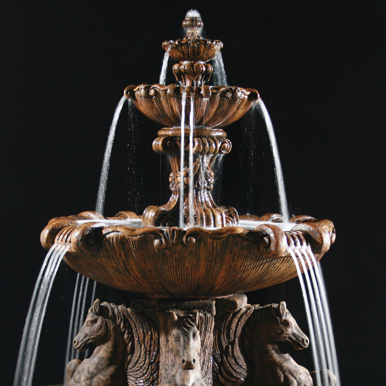 2-Tier Cavalli Fountain with 12 foot Bracci Basin