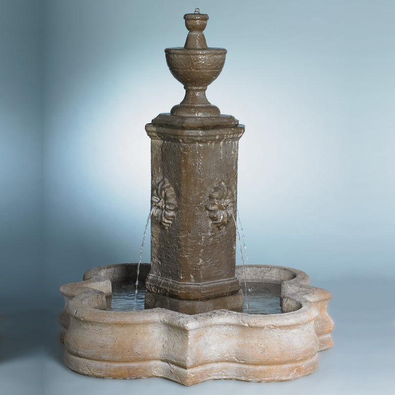 Rosatito Fountain with Quatrefoil Basin