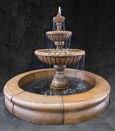 Marsala 3-Tier Fountain with Fiore Pond