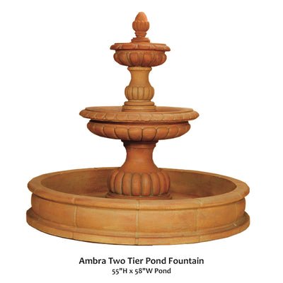 Ambra Two Tier Pond Fountain