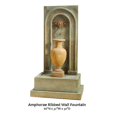 Amphorae Ribbed Wall Fountain