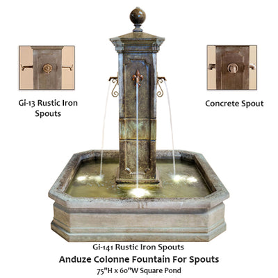 Anduze Colonne Fountain For Spouts