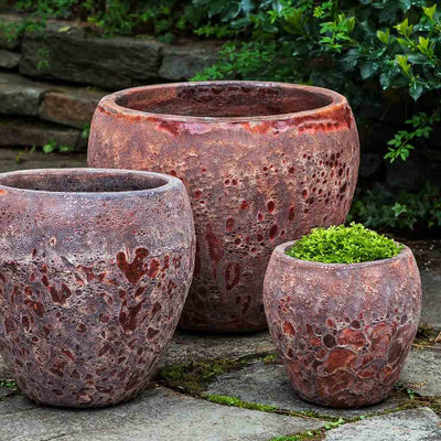 Symi Planter Set of 3 in Angkor Red | Angkor Collection