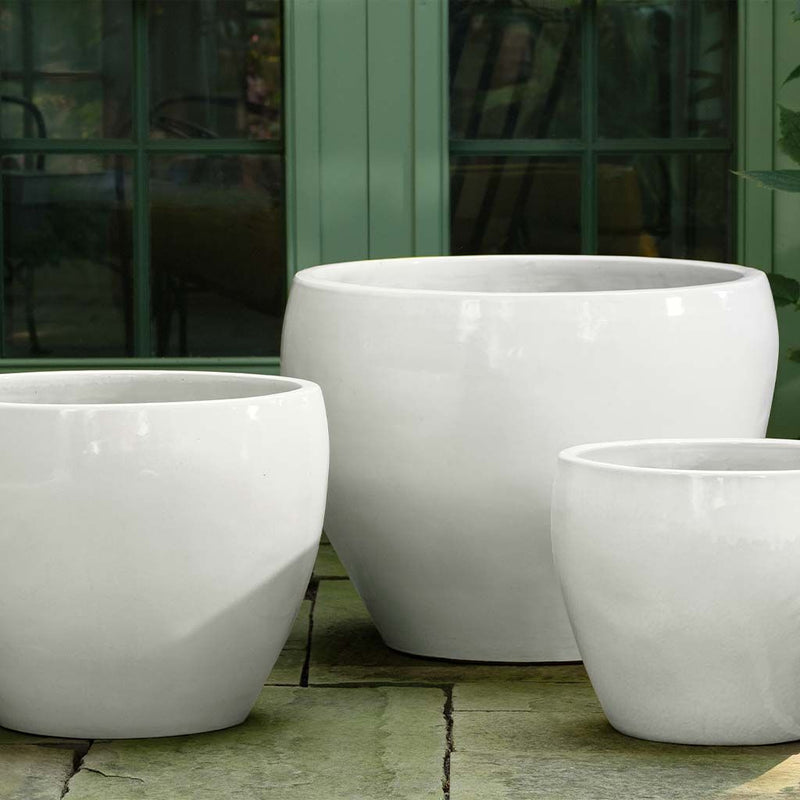 Cabachon Glazed Planter Set of 3