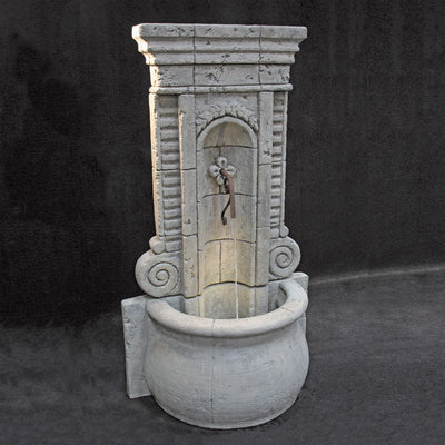 Champagne Outdoor Wall Fountain - Tall