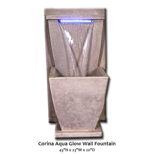 Corina Aqua Glow Wall Fountain