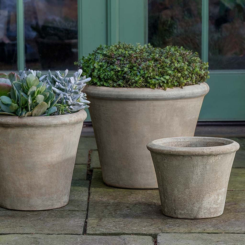 Cortona Small Planter Set of 3 | Glazed & Terra Cotta Collection