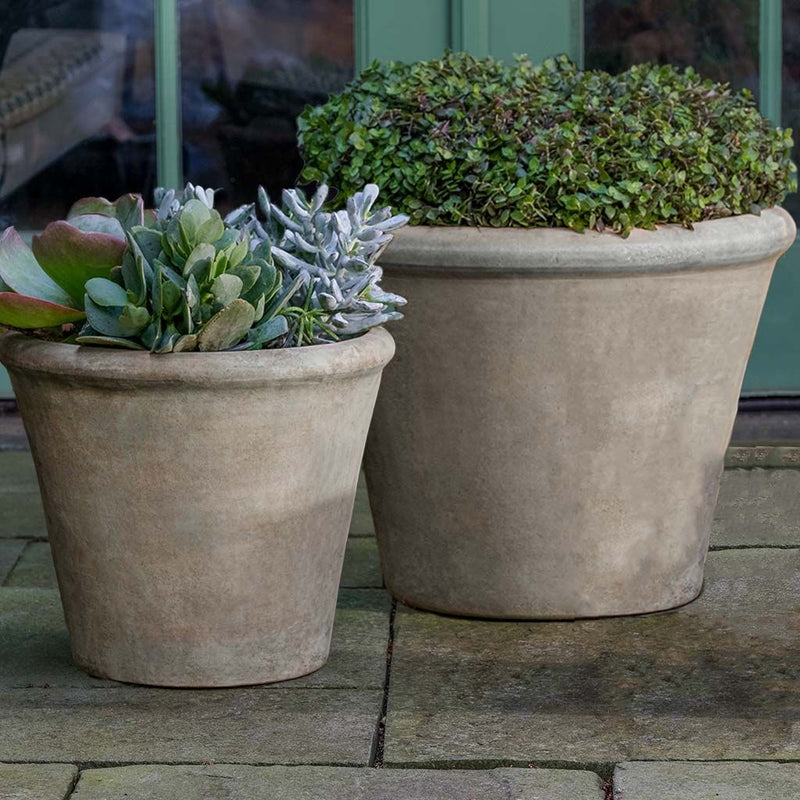 Cortona Large Planter Set of 2 | Glazed & Terra Cotta Collection