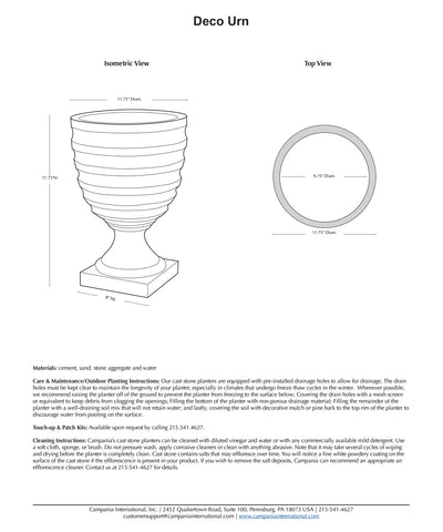 Cold Spring Cast Stone Urn Planter