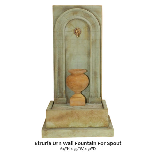 Etruria Urn Wall Fountain For Spout