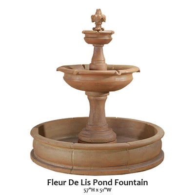 Fleur De Lis Pond Fountain