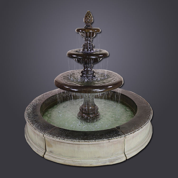 Grand Newcastle Three Tier Easy Pond Fountain