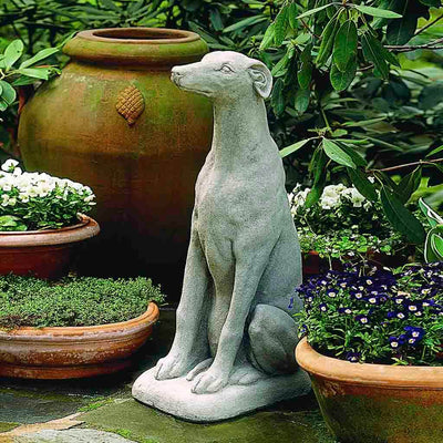 Greyhound Cast Stone Garden Statue | Dog Statue