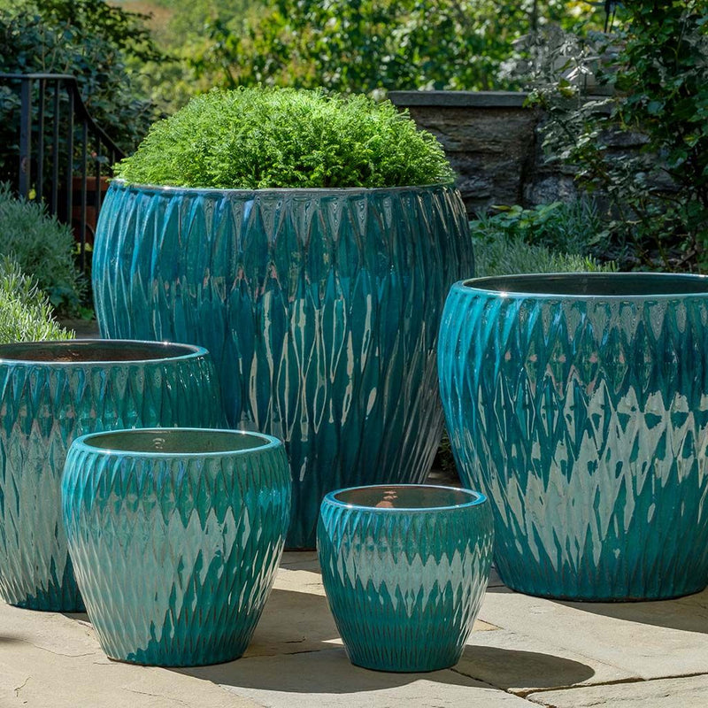 Harlequin Glazed Planter Nested Set of 5