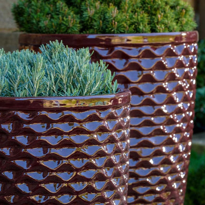 Tall Honeycomb Planter Nested Set of 4 | Glazed Collection