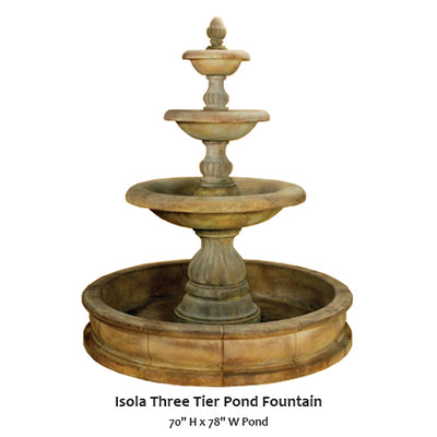 Isola Three Tier Pond Fountain