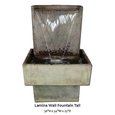 Lamina Wall Fountain Tall