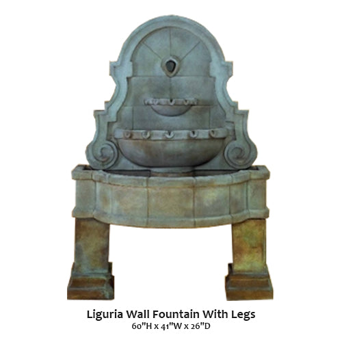 Liguria Wall Fountain With Legs