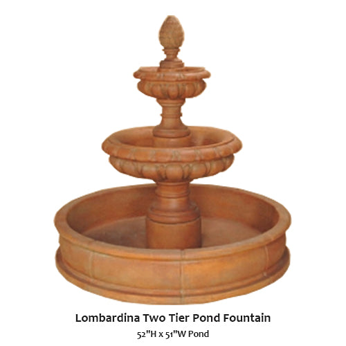 Lombardina Two Tier Pond Fountain