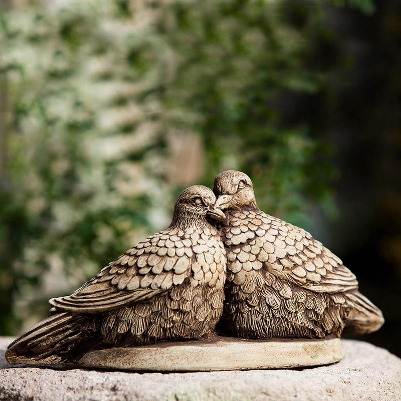 Lovebirds Cast Stone Garden Statue | Bird Statue