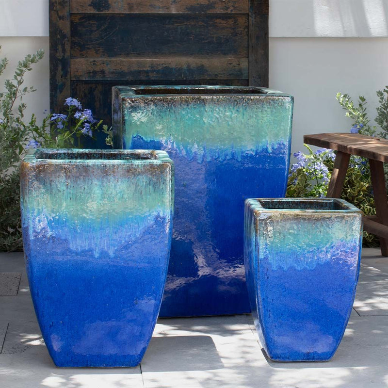 Macouba Glazed Terra Cotta Planter Set of 3