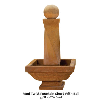 Mod Twist Fountain Short With Ball