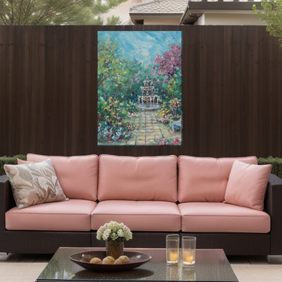 Fountain Park Outdoor Canvas Art