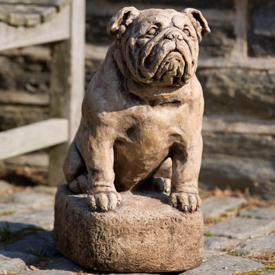 Petey the Bull Dog Cast Stone Garden Statue | Dog Statue
