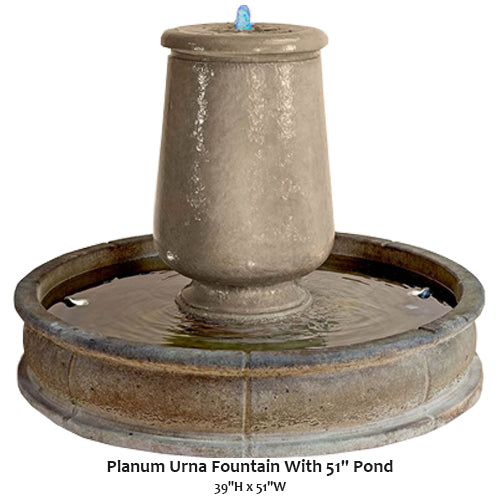 Planum Urna Fountain With 51" Pond