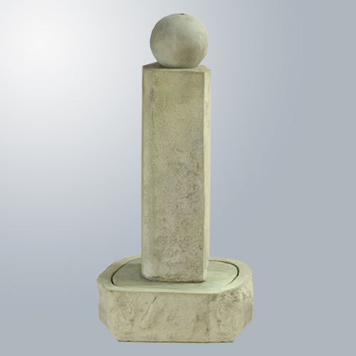 Rock Pillar Fountain With Ball