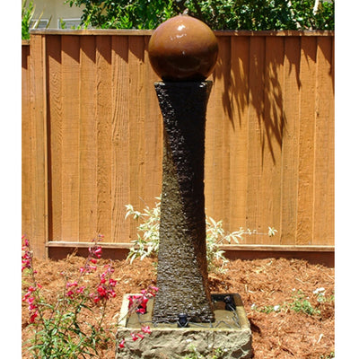 Rustic Twist Fountain With Ball