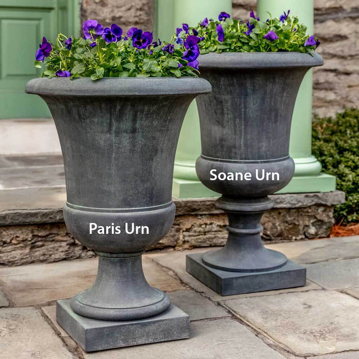 PEBA Tandem Cast store Stone Black Planter Urn