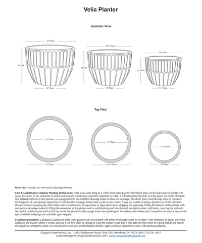 Velia Planter Nested Set of 3 | Vicolo Antico Collection