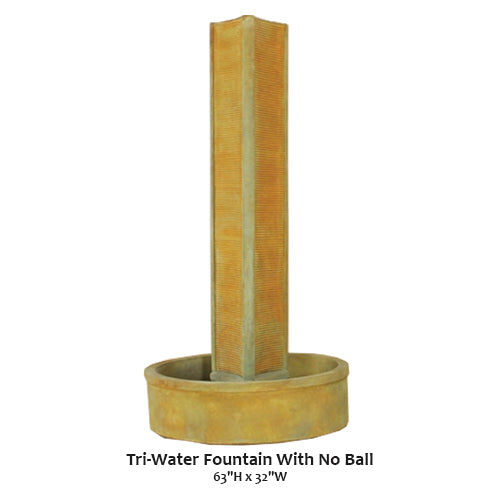 Tri-Water Fountain With No Ball