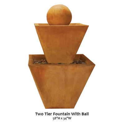 Two Tier Fountain With Ball