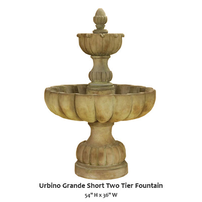 Urbino Grande Short Two Tier Fountain