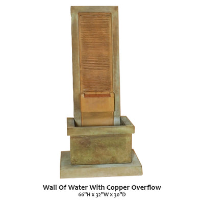 Wall Of Water With Copper Overflow