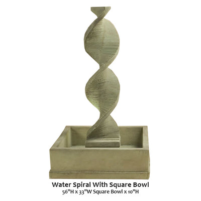 Water Spiral With Square Bowl