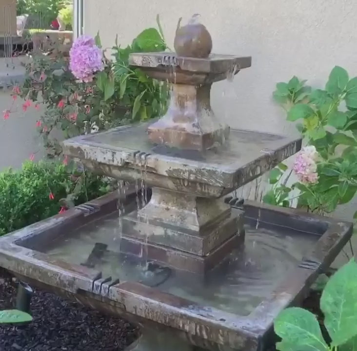Tall Equinox Tiered Garden Fountain