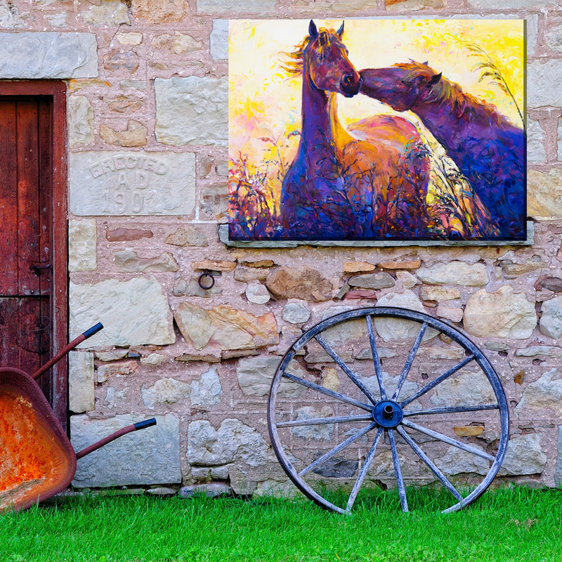 Horse Whispers Outdoor Canvas Art