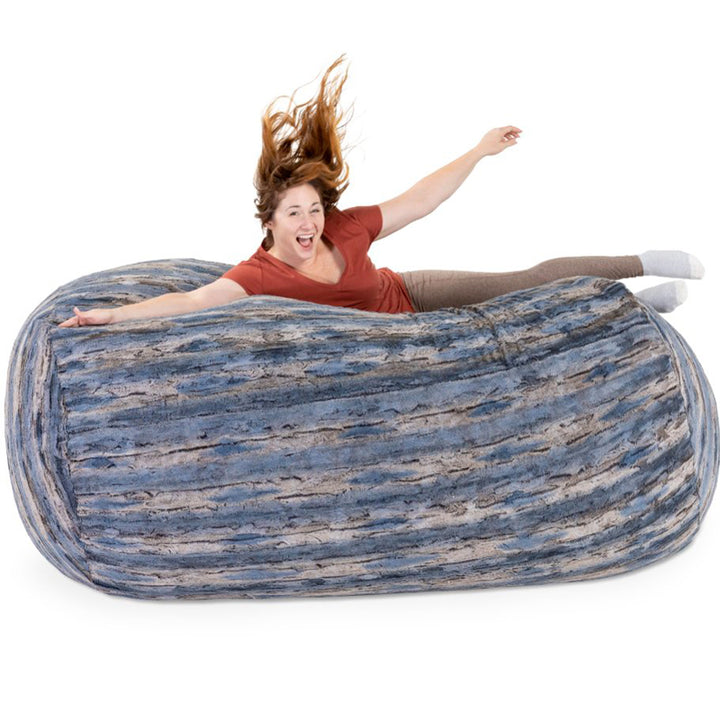 Jaxx Grand Lounger 7 Faux Fox Fur Bean Bag Sofa Soothing Company