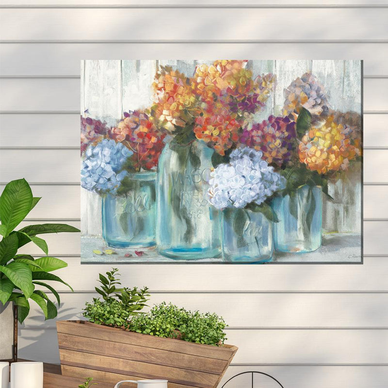 Mason Jars Outdoor Canvas Art