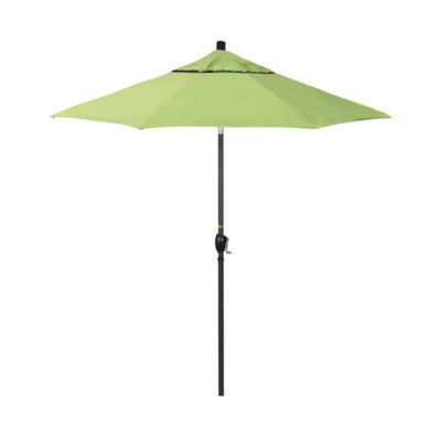 California Umbrella 7.5' Pacific Trail Series Patio Umbrella With Stone Black Aluminum Pole Aluminum Ribs Push Button Tilt Crank Lift With Sunbrella Fabric