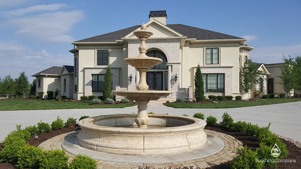 3-Tier Four Seasons Fountain with 12 Foot Bracci Basin