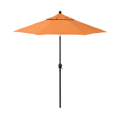 California Umbrella 7.5' Pacific Trail Series Patio Umbrella With Stone Black Aluminum Pole Aluminum Ribs Push Button Tilt Crank Lift With Sunbrella Fabric